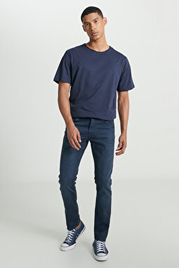 Slim Fit Dar Kesim Düşük Bel Antrasit Esnek Luke Jean Kot Pantolon - Anthracite-L719121003