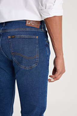 Slim Fit Dar Kesim Normal Bel Dar Paça Luke Mavi Jean Kot Pantolon - Mid Blue-L719125XT (görsel 4)