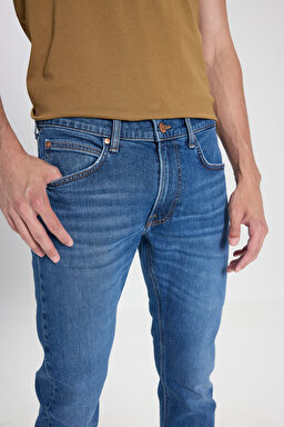 Luke Slim Fit Dar Kesim Normal Bel Dar Paça İndigo Jean Denim Pantolon - Light Indigo-L719161319 (görsel 3)