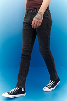 Luke Slim Tapered Fit Normal Bel Esnek Jean Kot Pantolon - Asphalt Rocker-L719ADER (görsel 5)