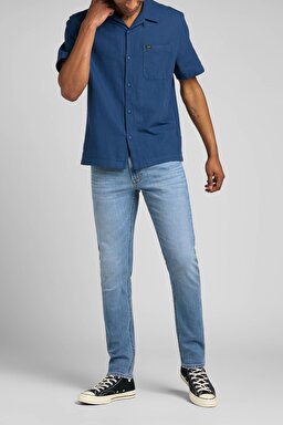 Luke Slim Fit Dar Kesim Normal Bel Mavi Esnek Jean Kot Pantolon - Fresh Mid Worn in-L719CAC53 (görsel 2)