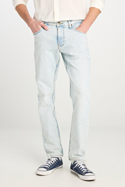 Luke Slim Fit Dar Kesim Normal Bel Açık Mavi Esnek Jean Kot Pantolon - Extra Light Worn in-L719CAC54 (görsel 3)