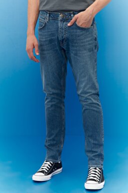Luke Slim Tapered Fit Dar Kesim Esnek Jean Kot Pantolon - Mid Worn-L719CAPR