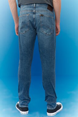 Luke Slim Tapered Fit Dar Kesim Esnek Jean Kot Pantolon - Mid Worn-L719CAPR (görsel 3)