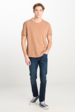 Luke Slim Fit Düşük Bel Denim Esnek Jean Kot Pantolon - Dark Blue-L719GCBY