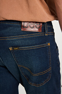 Luke Slim Fit Düşük Bel Denim Esnek Jean Kot Pantolon - Dark Blue-L719GCBY (görsel 6)
