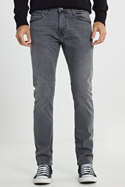Luke Slim Fit Dar Kesim Normal Bel Esnek Jean Kot Pantolon - Greys End-L719IBB82 (görsel 3)