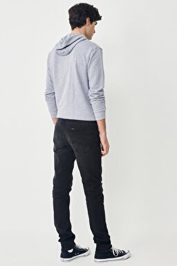 Luke Slim Fit Düşük Bel Denim Esnek Jean Kot Pantolon - Black-L719IZHL (görsel 11)