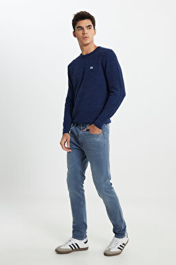 Luke Slim Fit Düşük Bel Denim Esnek Jean Kot Pantolon - Crown Blue-L719NKGE