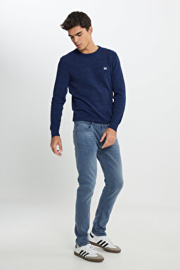 Luke Slim Fit Düşük Bel Denim Esnek Jean Kot Pantolon - Crown Blue-L719NKGE (görsel 2)