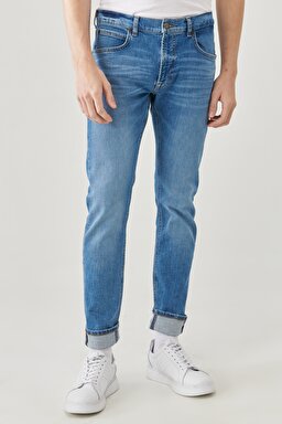 Luke Slim Tapered Fit Normal Bel Esnek Jean Kot Pantolon - Worn In Cody-L719NLLT (görsel 3)