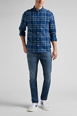 Luke Slim Tapered Fit Normal Bel Esnek Jean Kot Pantolon - Mid Visual Cody-L719NLQN (görsel 2)