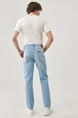 Luke Slim Tapered Fit Normal Bel Esnek Jean Kot Pantolon - Lt Worn Nelson-L719NOOG (görsel 7)