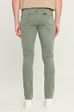 Luke Slim Fit Düşük Bel Denim Esnek Jean Kot Pantolon - Light Khaki-L719NSUU (görsel 4)