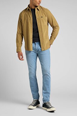 Luke Slim Tapered Fit Dar Kesim Esnek Jean Kot Pantolon - Sunday Light-L719PLEB (görsel 2)