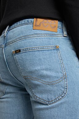 Luke Slim Tapered Fit Dar Kesim Esnek Jean Kot Pantolon - Sunday Light-L719PLEB (görsel 4)