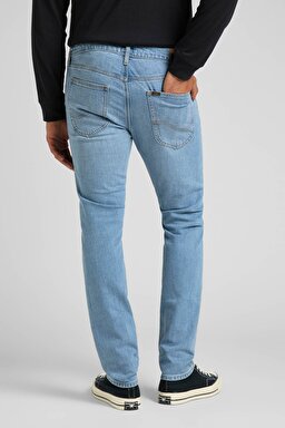 Luke Slim Tapered Fit Dar Kesim Esnek Jean Kot Pantolon - Sunday Light-L719PLEB (görsel 5)