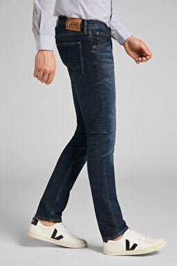 Luke Slim Fit Düşük Bel Denim Esnek Jean Kot Pantolon - Deep Blue-L719PLMJ (görsel 3)