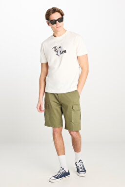 Regular Fit Normal Kesim Normal Bel Haki Şort - Olive Night-L71JA4897G54