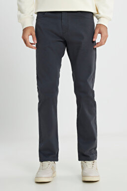 Extreme Motion Slim Fit Dar Kesim Normal Bel Gri Esnek Pantolon - Gray-L71WTF70 (görsel 3)