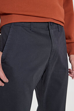 Extreme Motion Slim Fit Dar Kesim Normal Bel Lacivert Esnek Chino Pantolon - Navy-L71YPA35 (görsel 4)