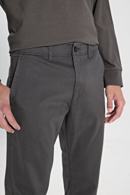 Extreme Motion Slim Fit Dar Kesim Normal Bel Haki Esnek Chino Pantolon - Beige-L71YPA70 (görsel 4)
