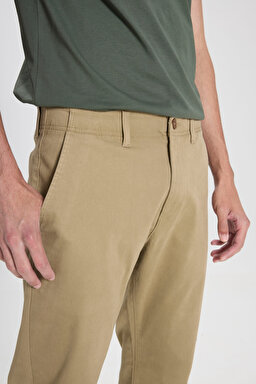 Extreme Motion Slim Fit Dar Kesim Normal Bel Bej Esnek Pantolon - Green-L71YPAUA (görsel 4)