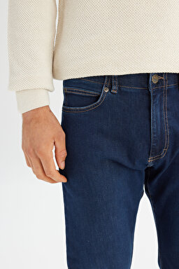 Extreme Motion Slim Fit Dar Kesim Pamuklu Esnek Mavi Denim Jean Pantolon - MotionBlue-L72A00014CR (görsel 4)