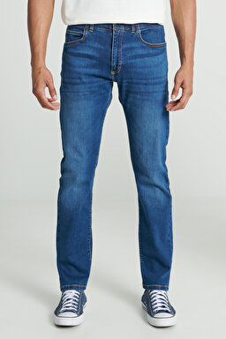 Extreme Motion Slim Fit Dar Kesim Normal Bel Mavi Esnek Jean Kot Pantolon - Stone-L72A00458 (görsel 5)
