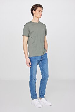 Slim Tapered Fit Dar Kesim Normal Bel Düz Paça Extreme Motion Mavi Esnek Jean Kot Pantolon - Luman-L72A007G18 (görsel 2)