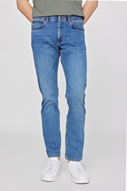 Slim Tapered Fit Dar Kesim Normal Bel Düz Paça Extreme Motion Mavi Esnek Jean Kot Pantolon - Luman-L72A007G18 (görsel 3)