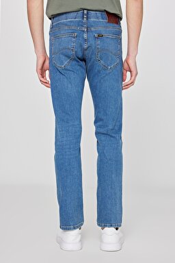 Slim Tapered Fit Dar Kesim Normal Bel Düz Paça Extreme Motion Mavi Esnek Jean Kot Pantolon - Luman-L72A007G18 (görsel 4)