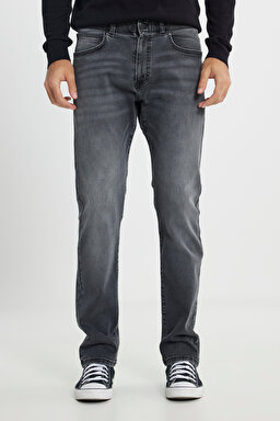 Slim Fit Dar Kesim Düşük Bel Extreme Motion Antrasit Esnek Jean Denim Pantolon - Dark Anthracite-L72A010050 (görsel 3)