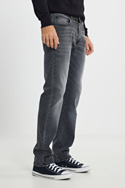 Slim Fit Dar Kesim Düşük Bel Extreme Motion Antrasit Esnek Jean Denim Pantolon - Dark Anthracite-L72A010050 (görsel 5)