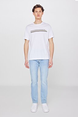 Slim Fit Dar Kesim Normal Bel Dar Paça Extreme Motion Açık Mavi Esnek Jean Kot Pantolon - Prince-L72A202204G19 (görsel 2)