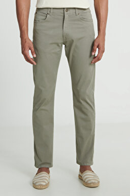 Slim Fit Dar Kesim Normal Bel Dar Paça Taş Rengi Extreme Motion Pantolon - Ecru-L72AA5708A95 (görsel 5)
