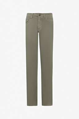 Slim Fit Dar Kesim Normal Bel Dar Paça Haki Extreme Motion Pantolon - Olive Grove-L72AA5708D31 (görsel 2)