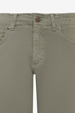 Slim Fit Dar Kesim Normal Bel Dar Paça Haki Extreme Motion Pantolon - Olive Grove-L72AA5708D31 (görsel 3)