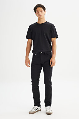 Extreme Motion Slim Fit Dar Kesim Pamuklu Esnek Siyah Denim Jean Pantolon - Black-L72ASO001
