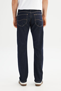 Slim Fit Normal Bel Denim Extreme Motion Jean Kot Pantolon - Dark Blue-L72ASO36 (görsel 5)
