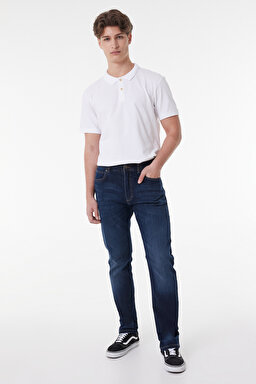 Extreme Motion Slim Fit Dar Kesim Normal Bel Esnek Jean Kot Pantolon - Blue-L72ASOCR