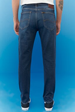 Austin Regular Tapered Fit Yüksek Bel Koyu Mavi Esnek Jean Kot Pantolon - Dark Blue-L733003408 (görsel 4)