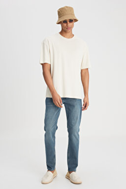 Austin Straight Fit Yüksek Bel Esnek Jean Kot Pantolon - Stone-L733006013 (görsel 2)