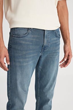 Austin Straight Fit Yüksek Bel Esnek Jean Kot Pantolon - Stone-L733006013 (görsel 3)