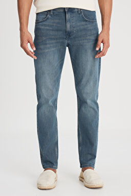 Austin Straight Fit Yüksek Bel Esnek Jean Kot Pantolon - Stone-L733006013 (görsel 5)