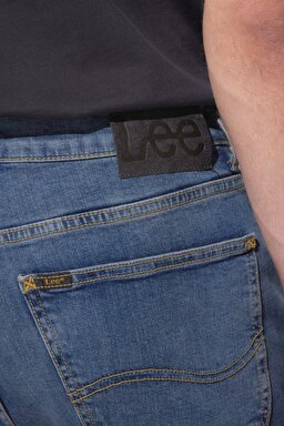 Austin Straight Fit Düz Kesim Yüksek Bel Esnek Jean Kot Pantolon - Mid Blue-L733007XT (görsel 4)