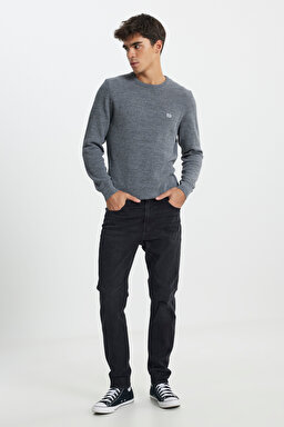Austin Straight Fit Yüksek Bel Siyah Esnek Jean Kot Pantolon - Pitch Black-L733011EV (görsel 2)