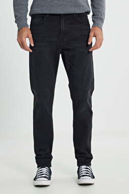 Austin Straight Fit Yüksek Bel Siyah Esnek Jean Kot Pantolon - Pitch Black-L733011EV (görsel 3)