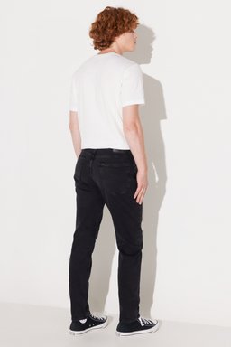 Austin Straight Fit Düz Kesim Yüksek Bel Yıkamalı Siyah Esnek Jean Kot Pantolon - Stone-L73301458 (görsel 6)