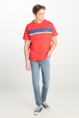 Austin Straight Fit Normal Bel Denim Esnek Jean Kot Pantolon - Oxford Tan-L733NKUQ (görsel 2)